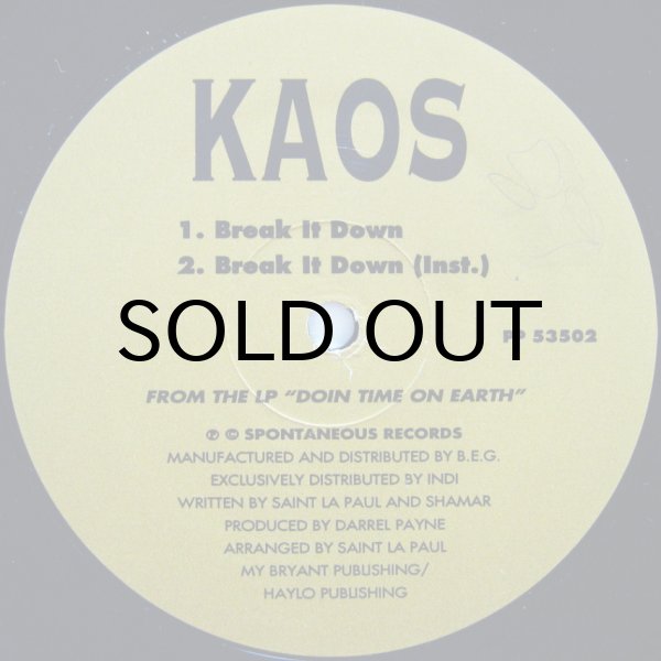 画像1: KAOS / BREAK IT DOWN